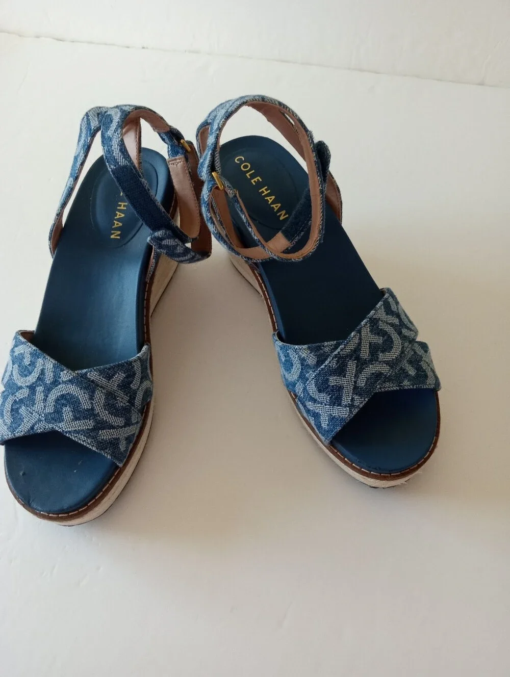 COLE HAAN Cloudfeel Espadrille Wedge Sandals | 6B